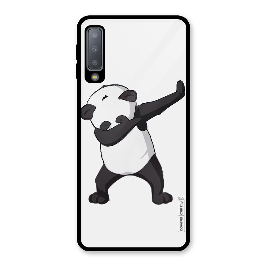 Dab Panda Shoot Glass Back Case for Galaxy A7 (2018)