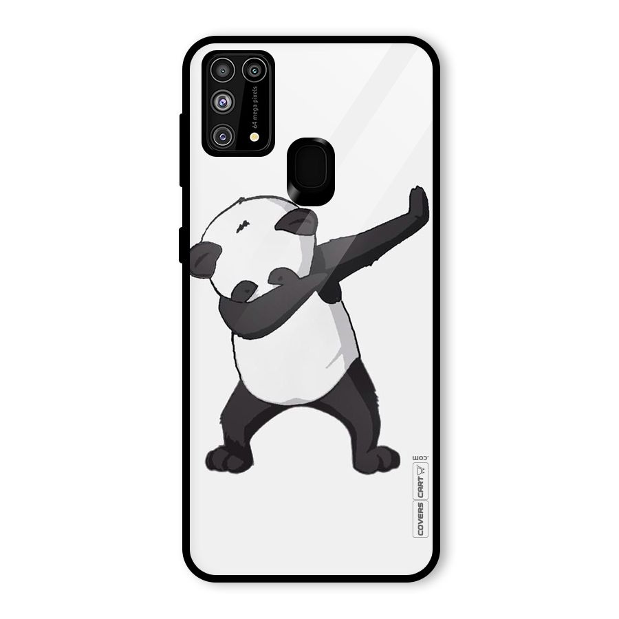 Dab Panda Shoot Glass Back Case for Galaxy F41