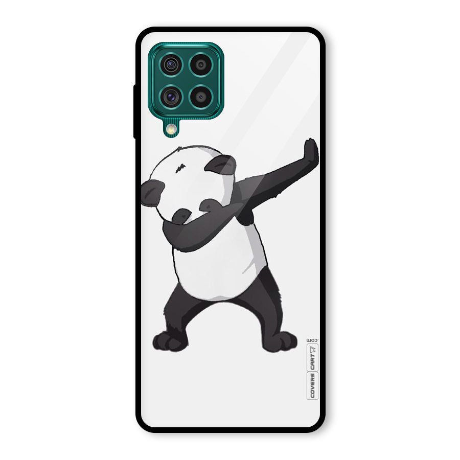 Dab Panda Shoot Glass Back Case for Galaxy F62