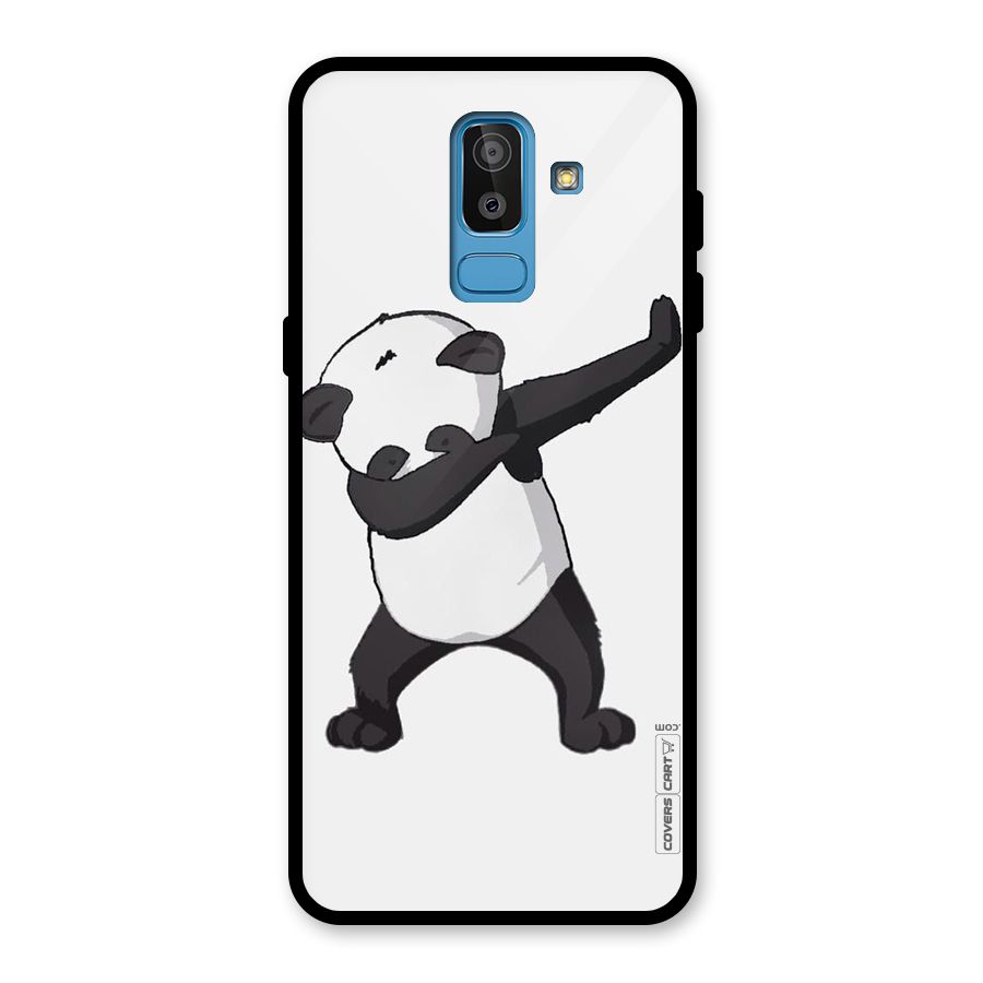 Dab Panda Shoot Glass Back Case for Galaxy J8