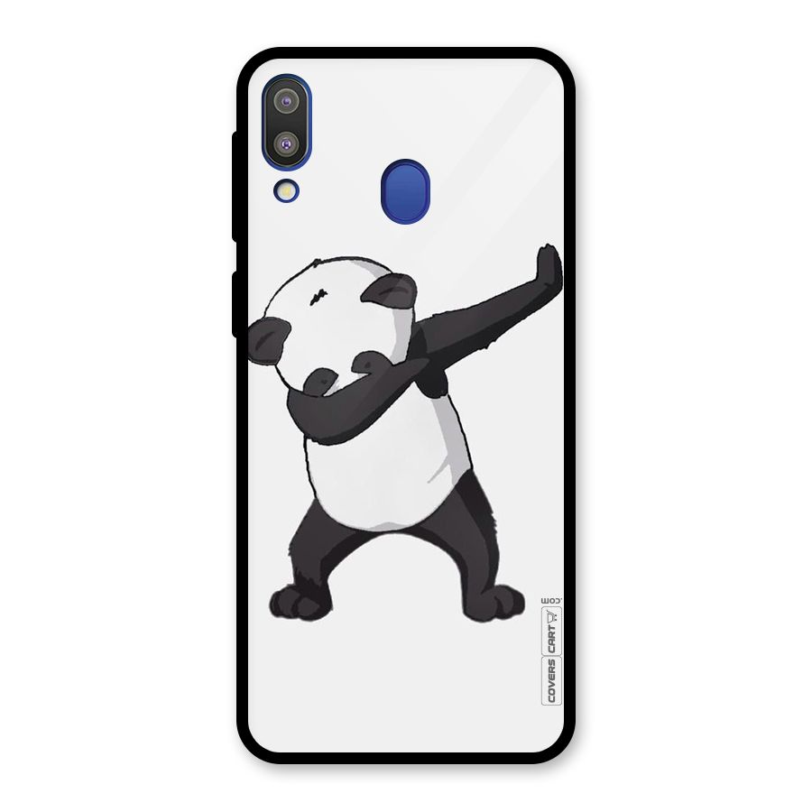 Dab Panda Shoot Glass Back Case for Galaxy M20