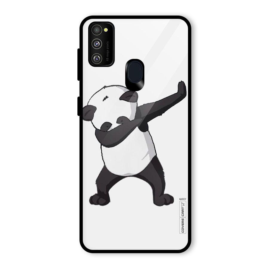 Dab Panda Shoot Glass Back Case for Galaxy M30s