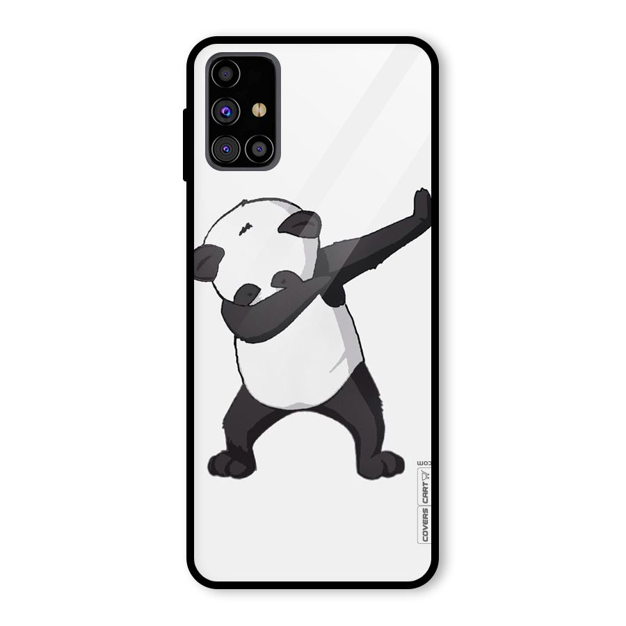 Dab Panda Shoot Glass Back Case for Galaxy M31s