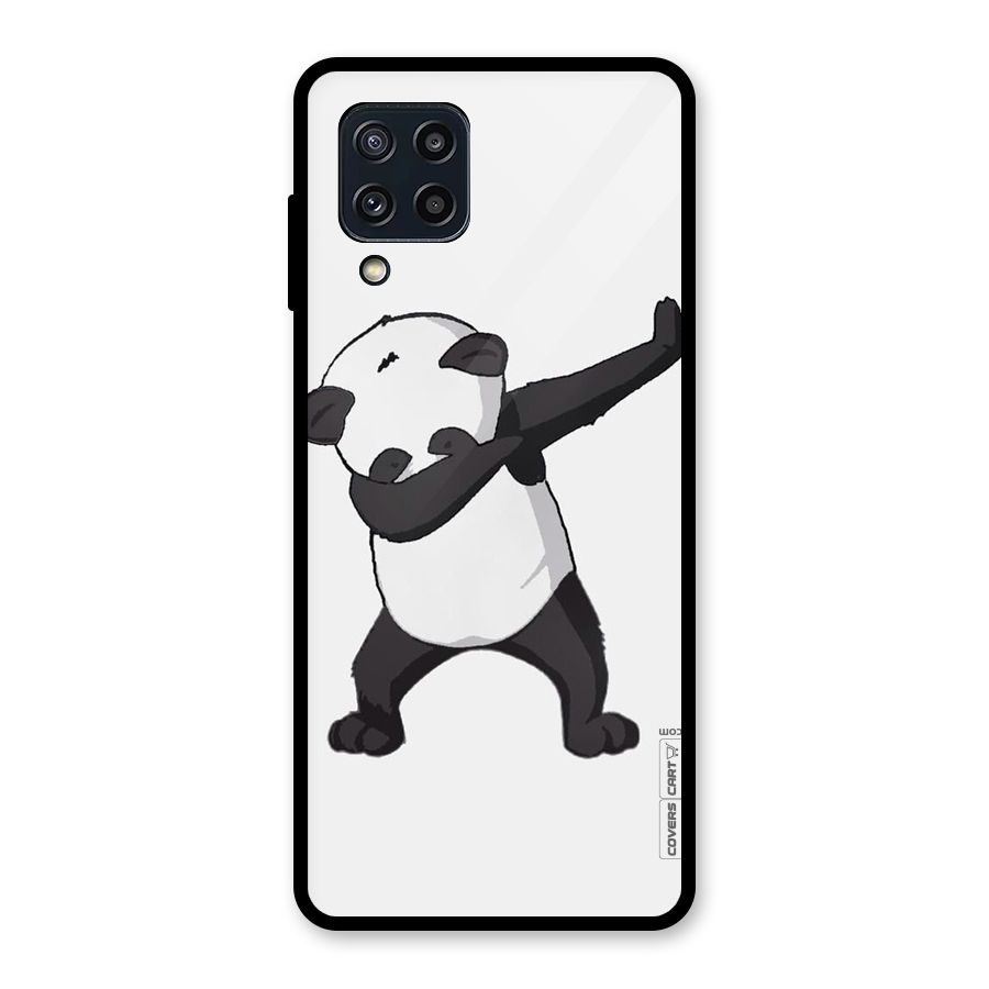 Dab Panda Shoot Glass Back Case for Galaxy M32