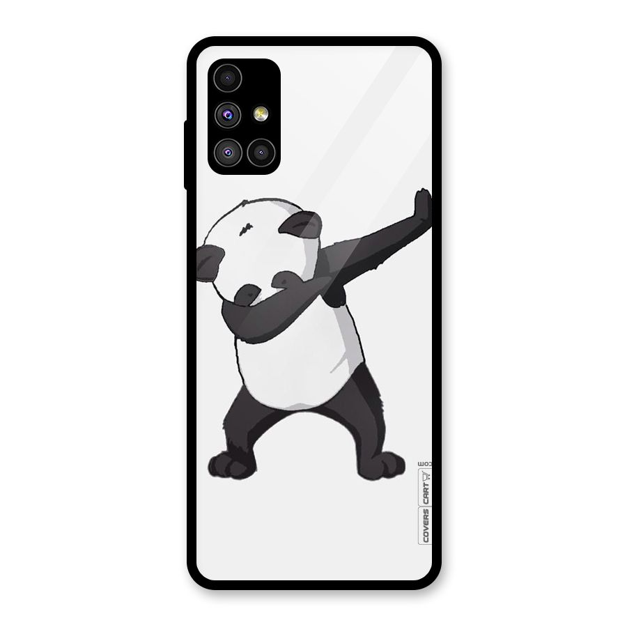 Dab Panda Shoot Glass Back Case for Galaxy M51