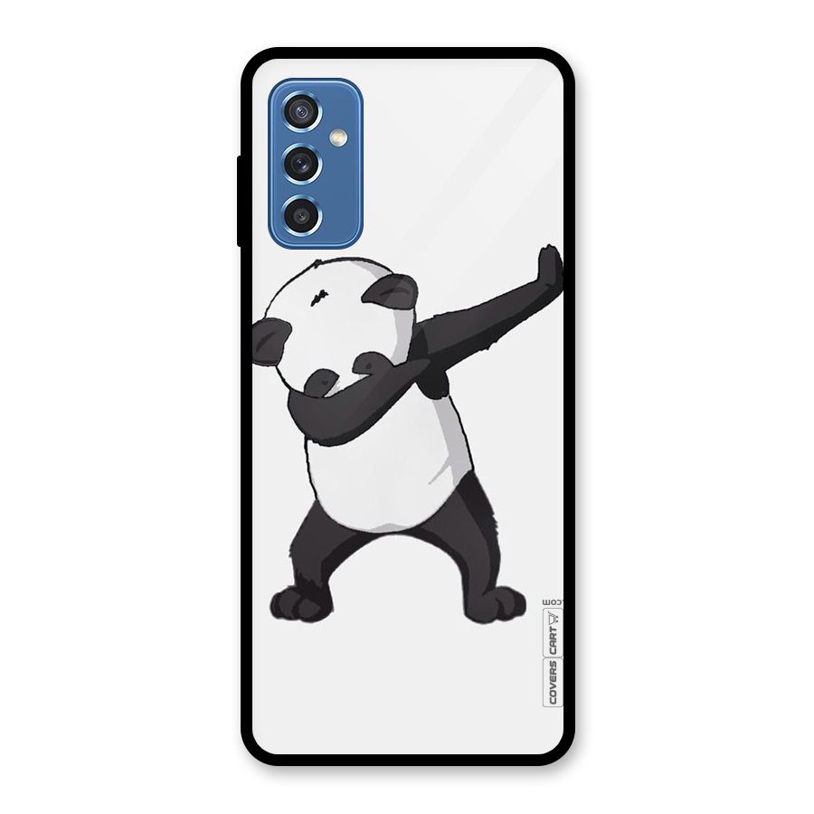 Dab Panda Shoot Glass Back Case for Galaxy M52 5G