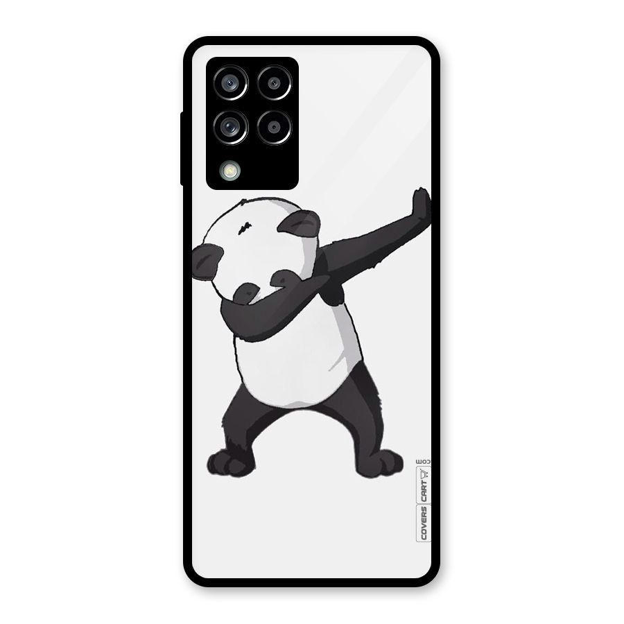 Dab Panda Shoot Glass Back Case for Galaxy M53 5G