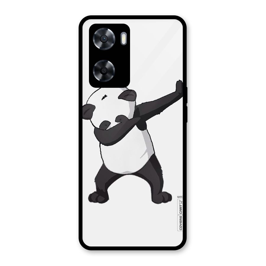 Dab Panda Shoot Glass Back Case for Oppo A57 2022