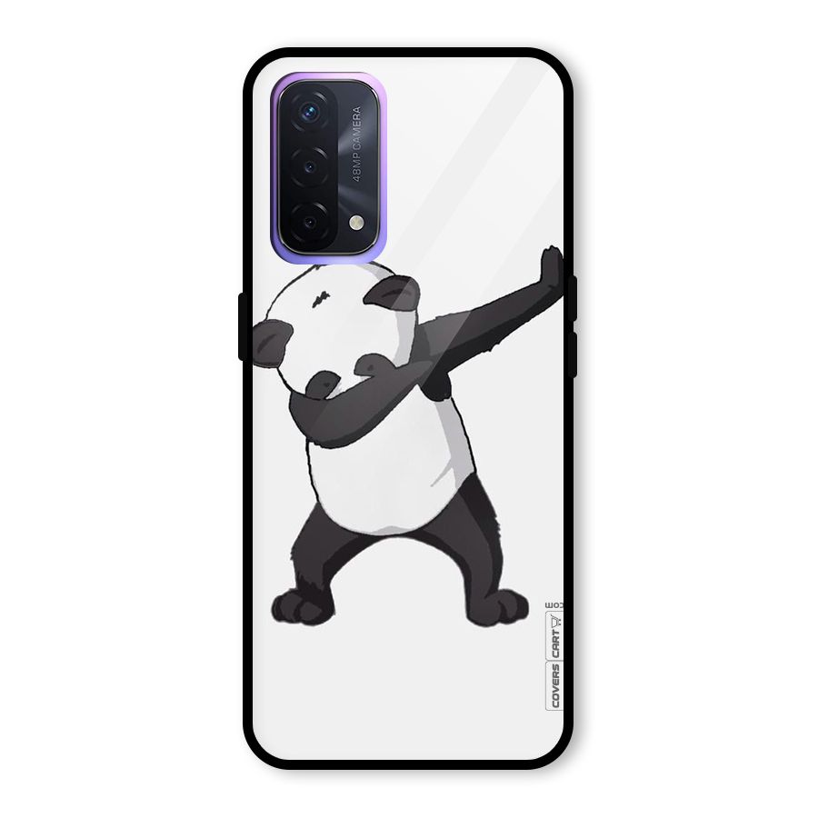 Dab Panda Shoot Glass Back Case for Oppo A74 5G
