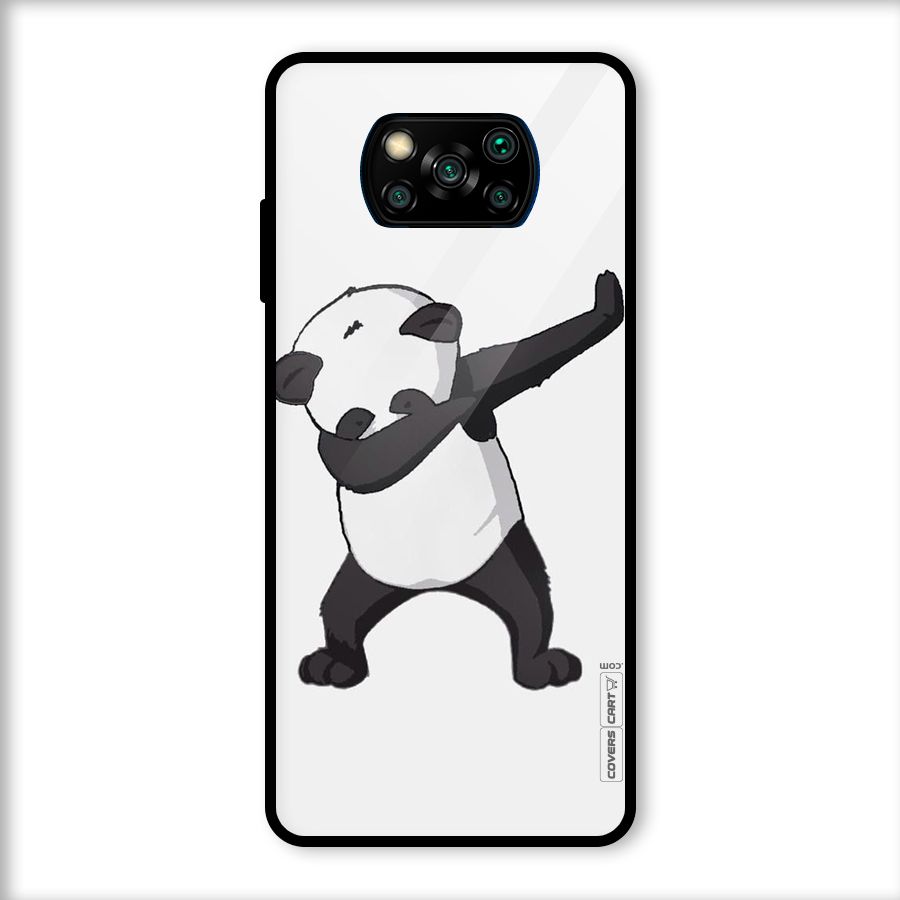 Dab Panda Shoot Glass Back Case for Poco X3