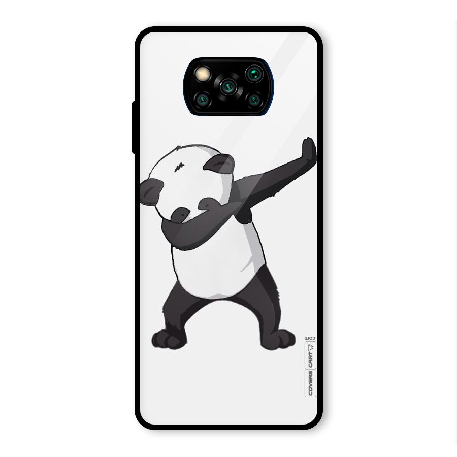 Dab Panda Shoot Glass Back Case for Poco X3 Pro