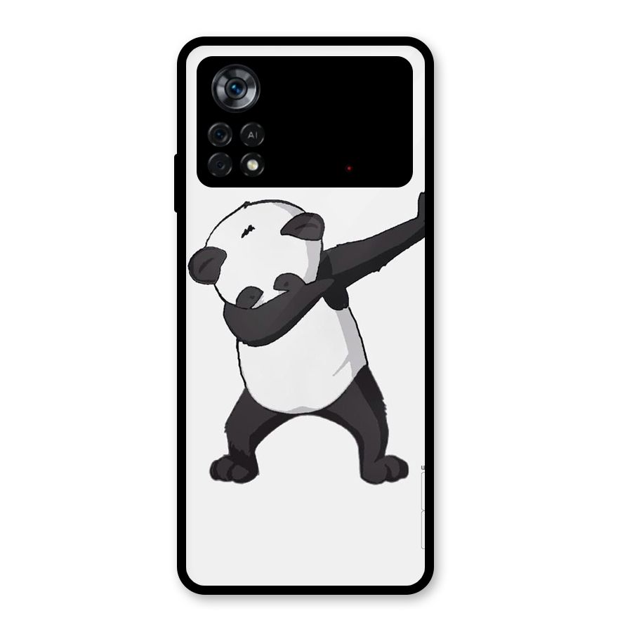 Dab Panda Shoot Glass Back Case for Poco X4 Pro 5G