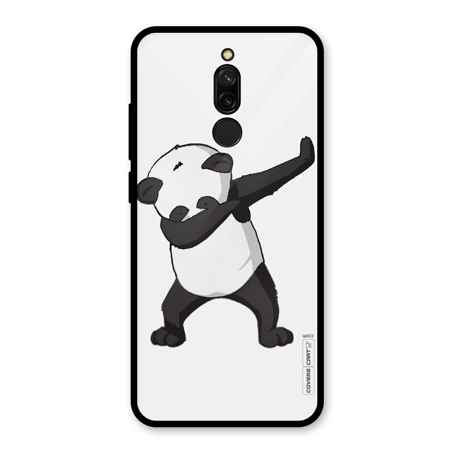 Dab Panda Shoot Glass Back Case for Redmi 8