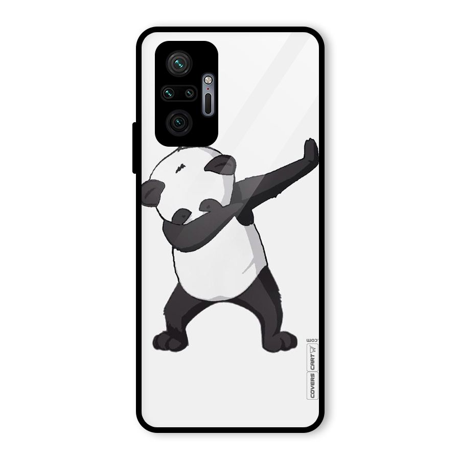 Dab Panda Shoot Glass Back Case for Redmi Note 10 Pro
