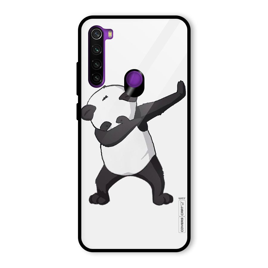 Dab Panda Shoot Glass Back Case for Redmi Note 8