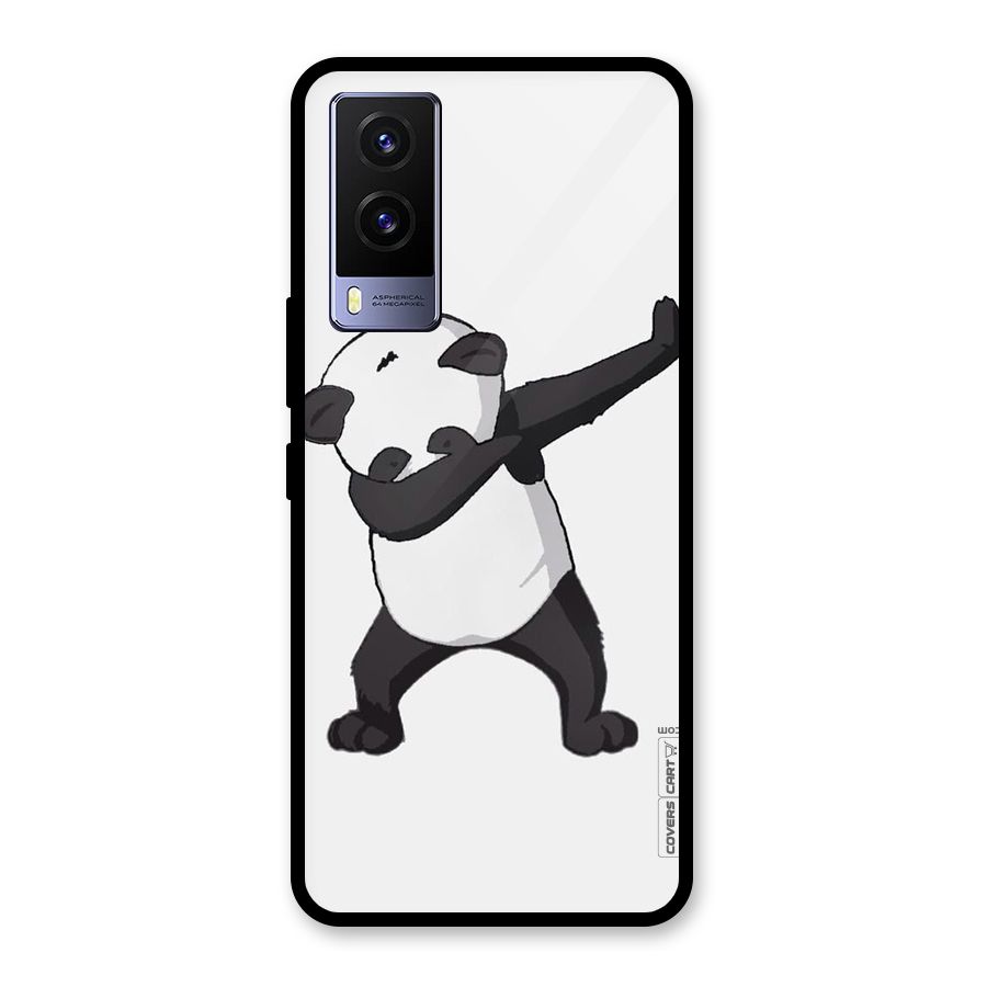 Dab Panda Shoot Glass Back Case for Vivo V21e 5G