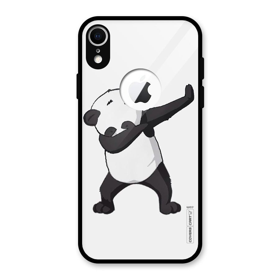 Dab Panda Shoot Glass Back Case for iPhone XR Logo Cut