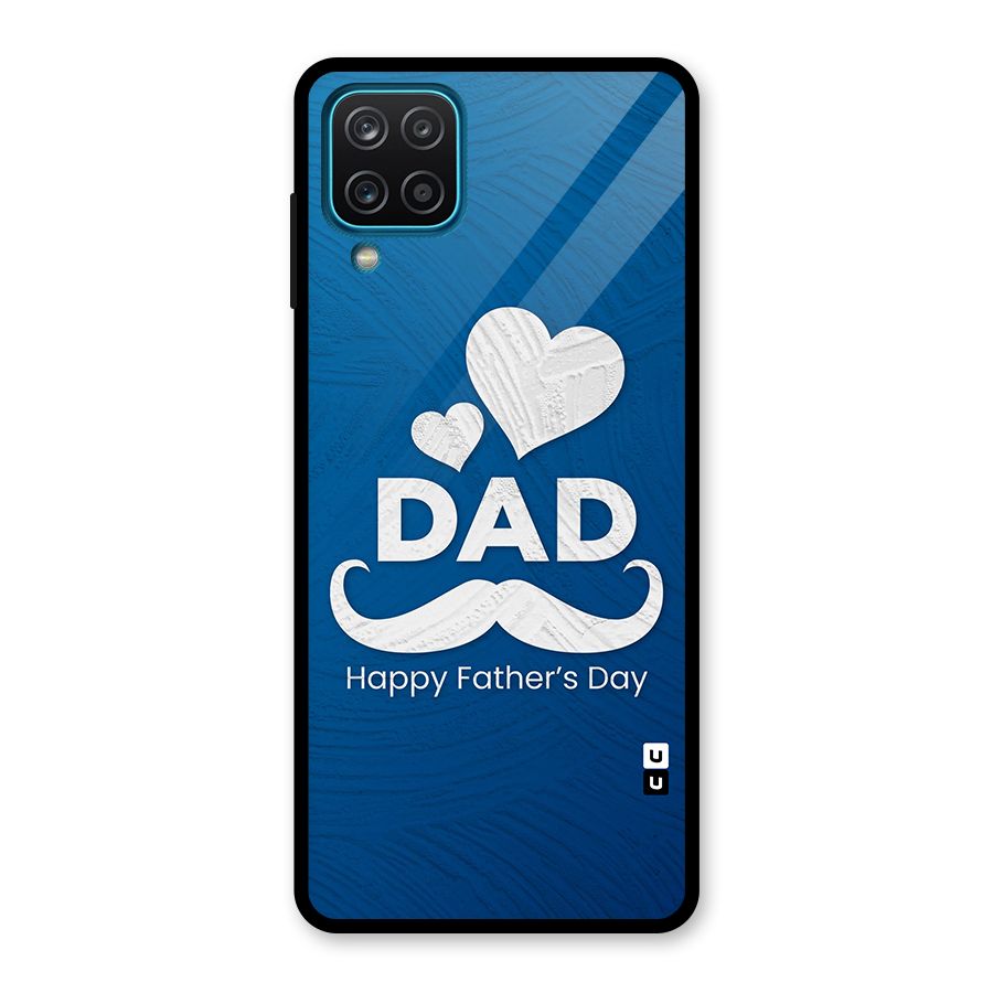 Dad Happy Fathers Day Glass Back Case for Galaxy A12