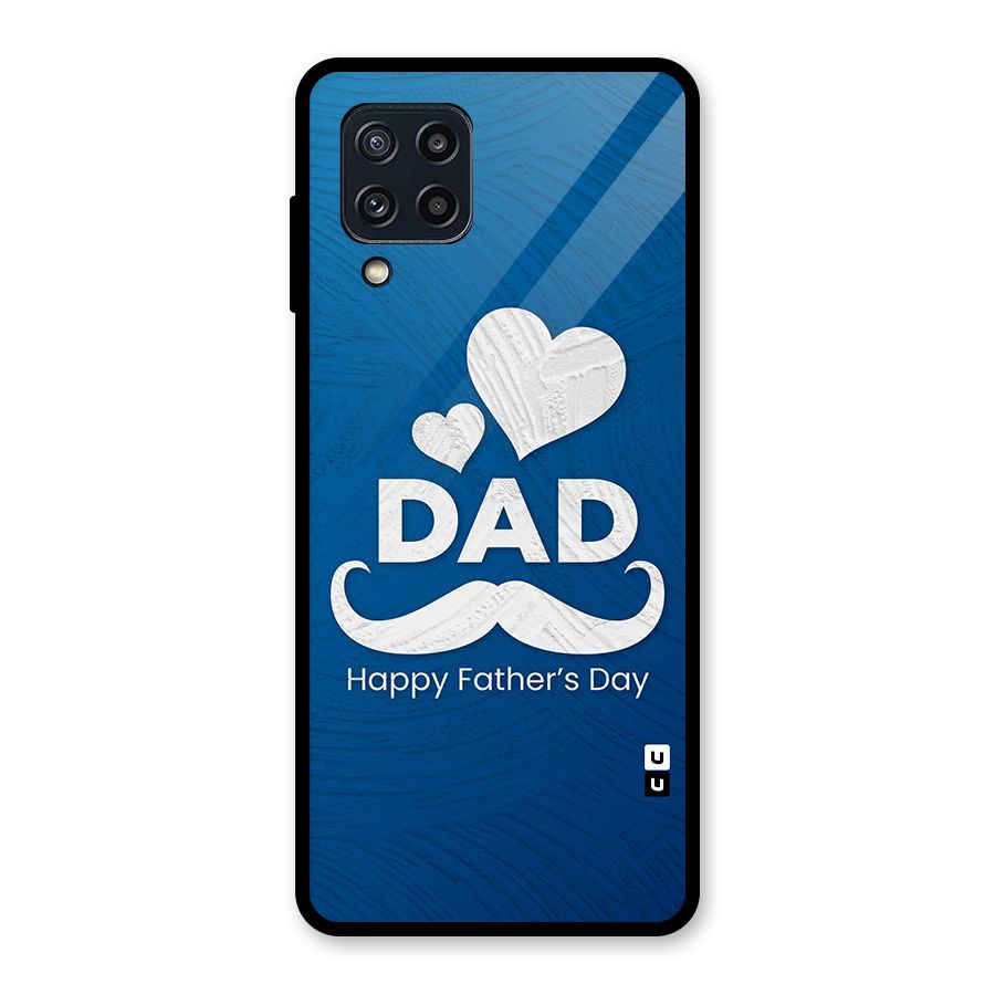 Dad Happy Fathers Day Glass Back Case for Galaxy M32