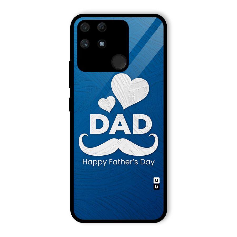 Dad Happy Fathers Day Glass Back Case for Realme Narzo 50A