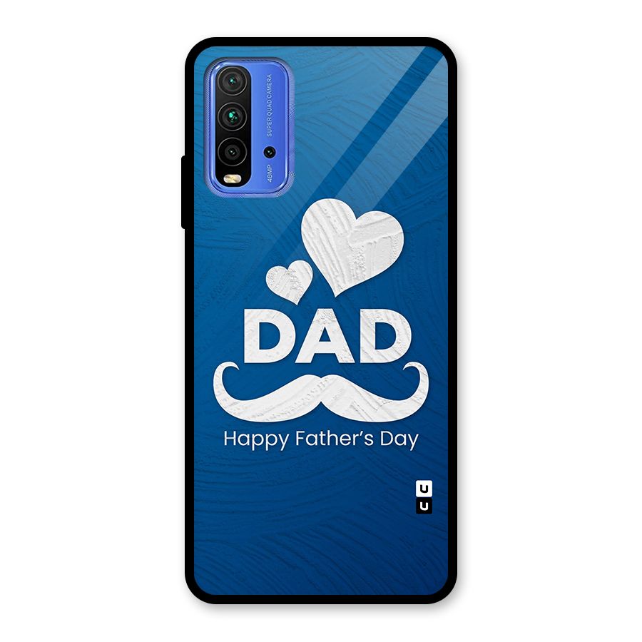 Dad Happy Fathers Day Glass Back Case for Redmi 9 Power