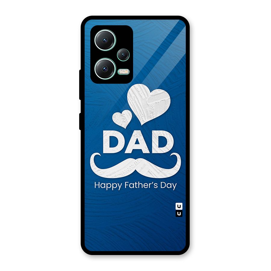 Dad Happy Fathers Day Glass Back Case for Redmi Note 12 5G