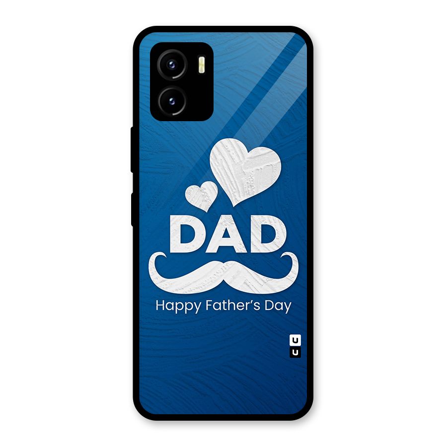 Dad Happy Fathers Day Glass Back Case for Vivo Y15s
