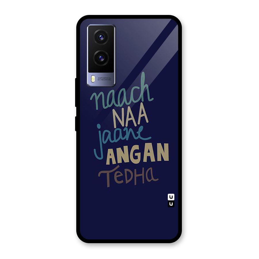 Dance Words Glass Back Case for Vivo V21e 5G