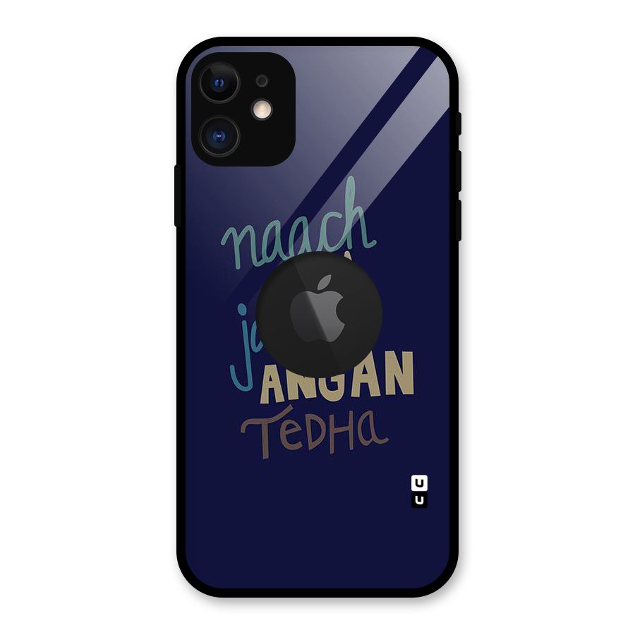 Dance Words Glass Back Case for iPhone 11 Logo Cut