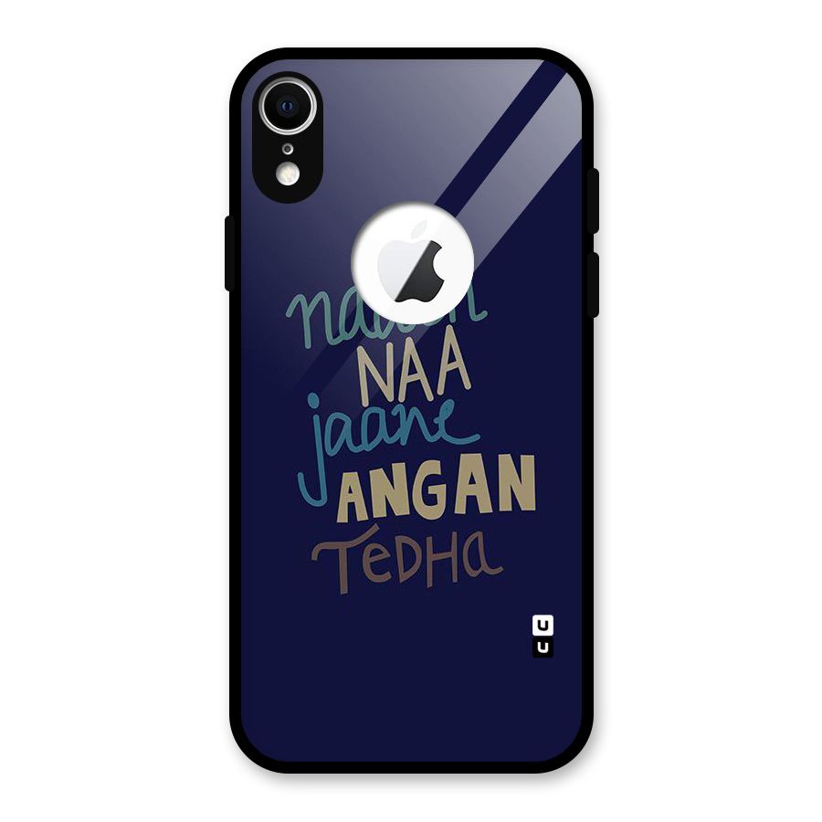 Dance Words Glass Back Case for iPhone XR Logo Cut