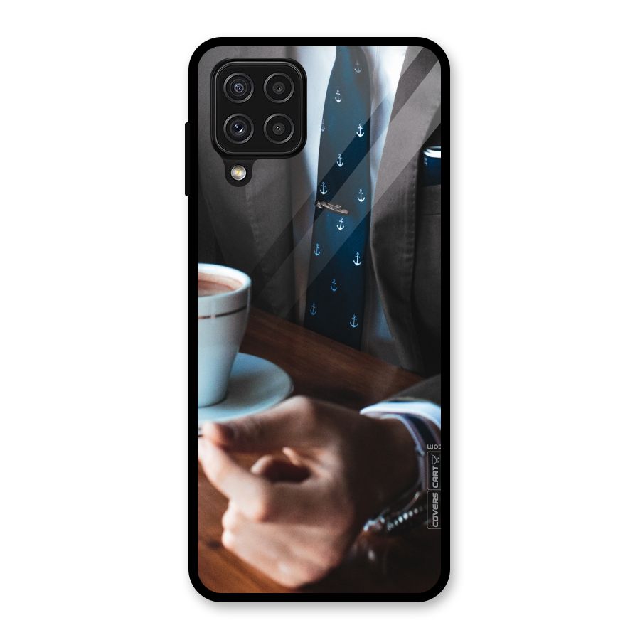 Dapper Suit Glass Back Case for Galaxy A22 4G
