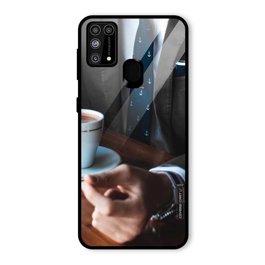Dapper Suit Glass Back Case for Galaxy F41