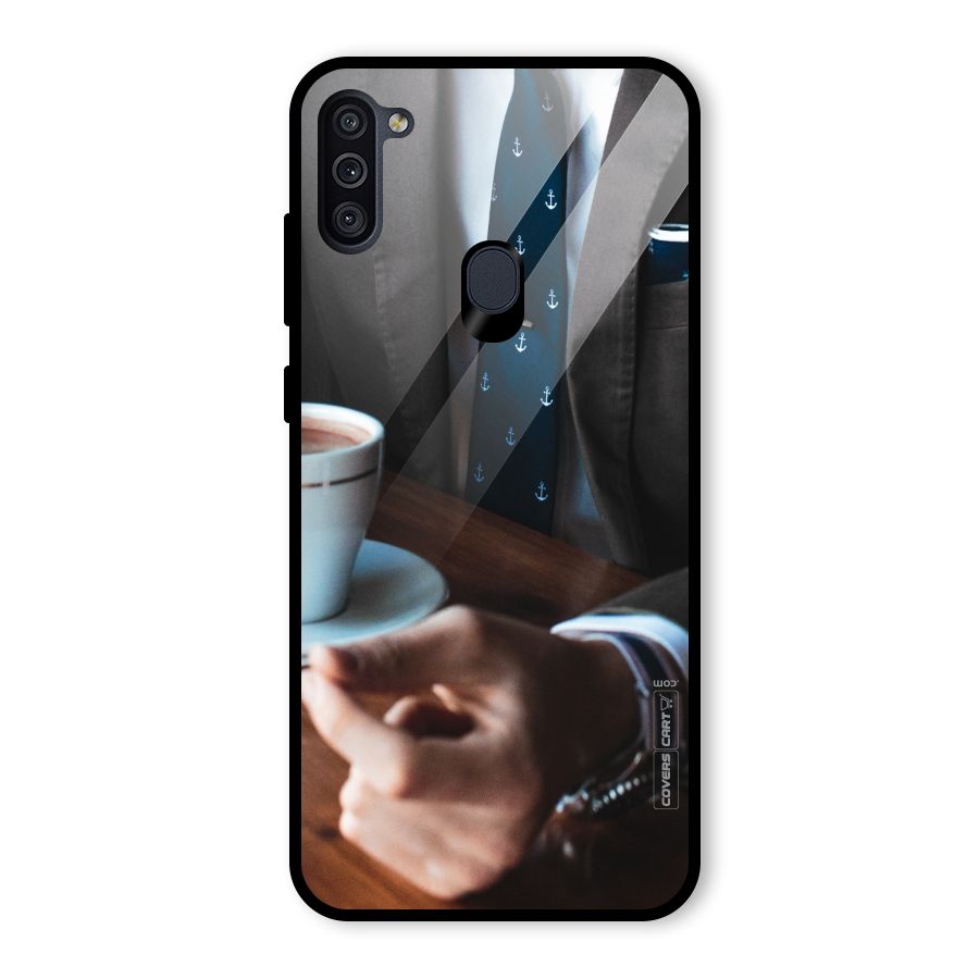Dapper Suit Glass Back Case for Galaxy M11