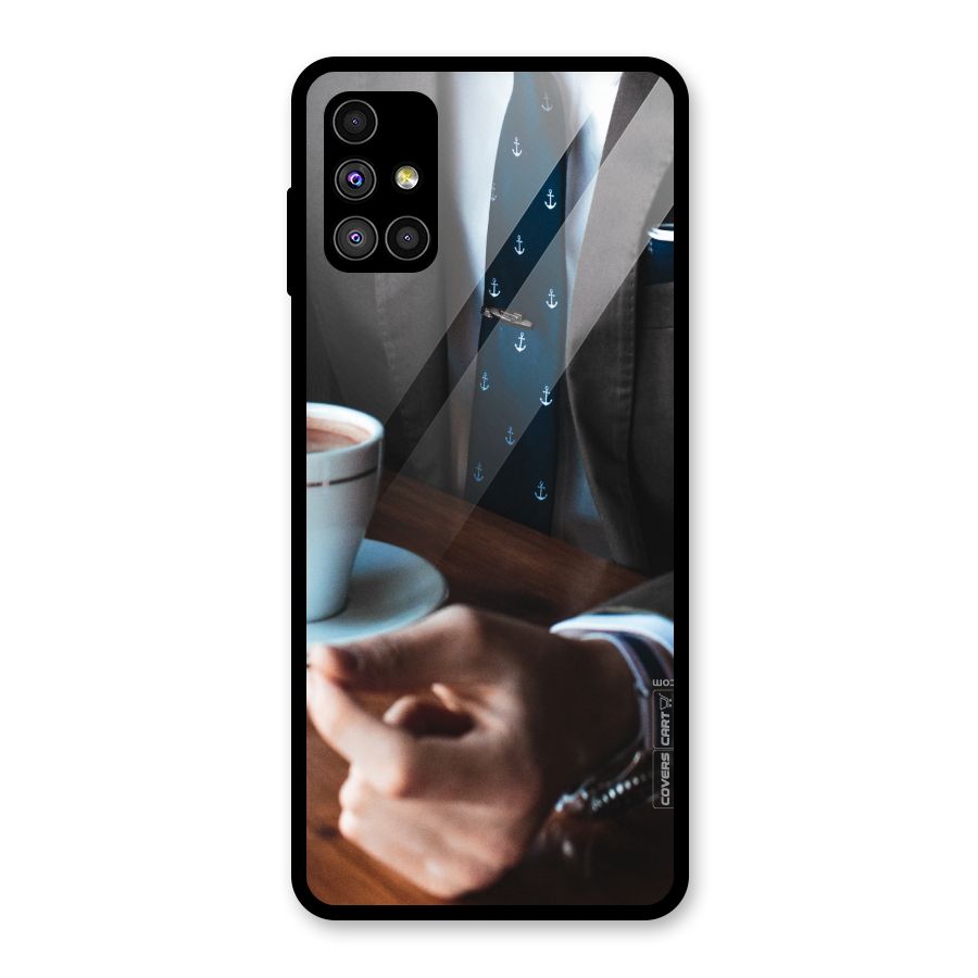Dapper Suit Glass Back Case for Galaxy M51