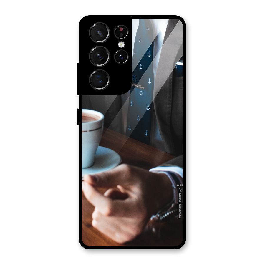 Dapper Suit Glass Back Case for Galaxy S21 Ultra 5G