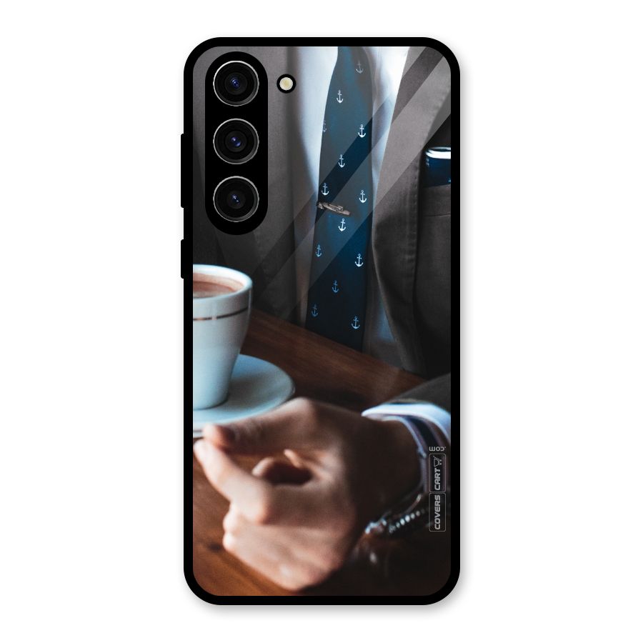 Dapper Suit Glass Back Case for Galaxy S23 Plus