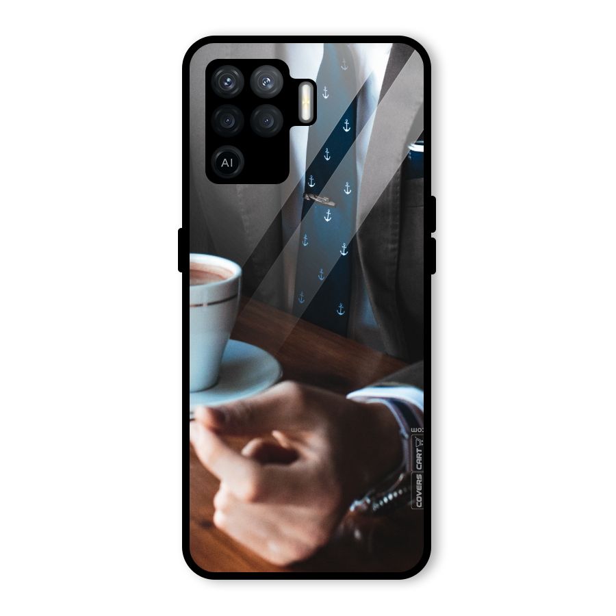 Dapper Suit Glass Back Case for Oppo F19 Pro