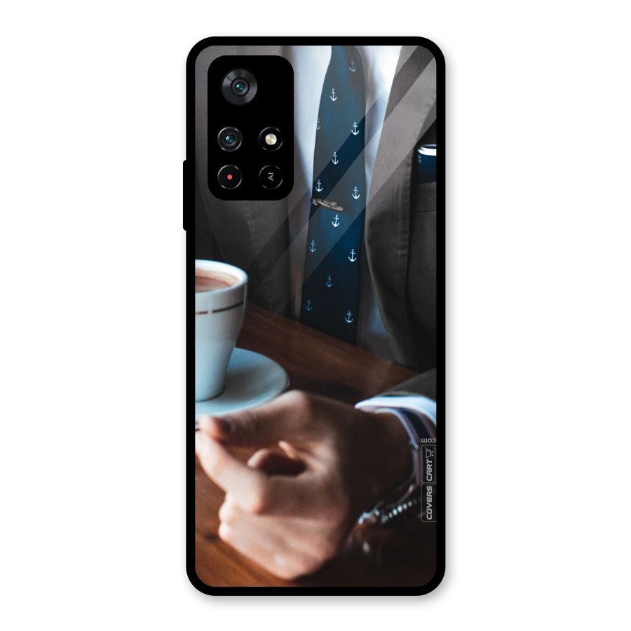 Dapper Suit Glass Back Case for Poco M4 Pro 5G