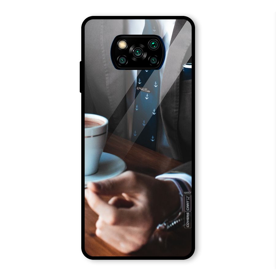 Dapper Suit Glass Back Case for Poco X3 Pro