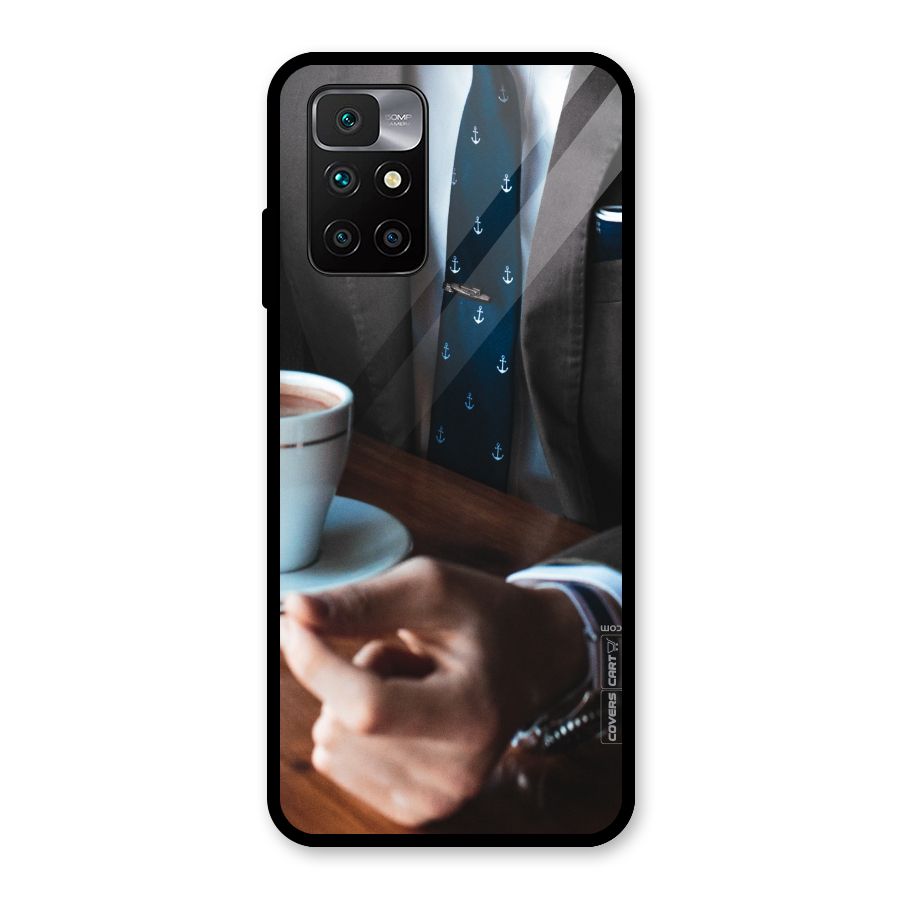 Dapper Suit Glass Back Case for Redmi 10 Prime