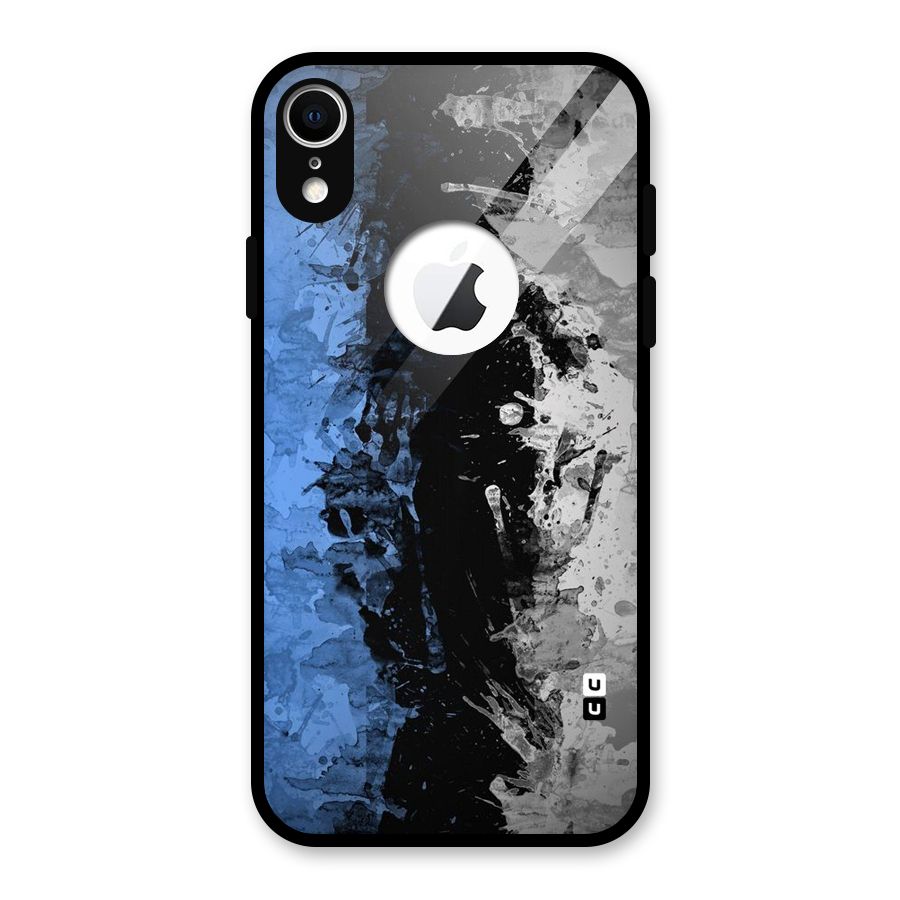 Dark Art Glass Back Case for iPhone XR Logo Cut
