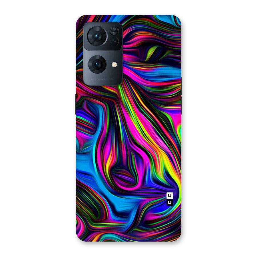 Dark Colorful Oil Abstract Back Case for Oppo Reno7 Pro 5G