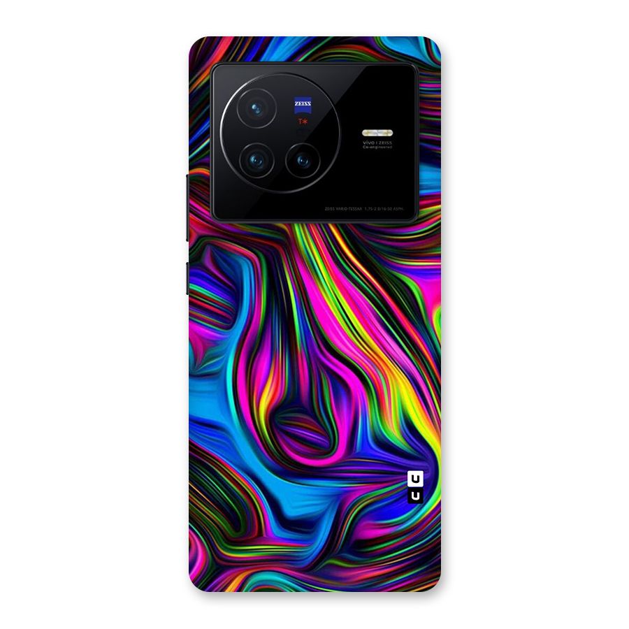 Dark Colorful Oil Abstract Back Case for Vivo X80
