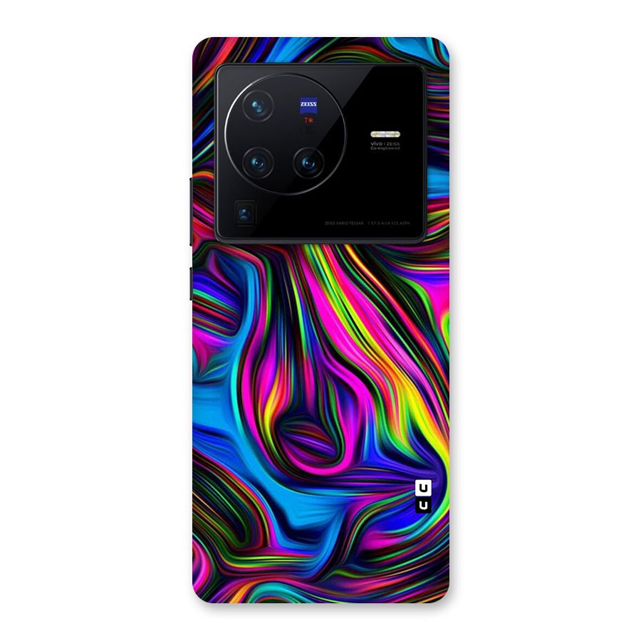 Dark Colorful Oil Abstract Back Case for Vivo X80 Pro