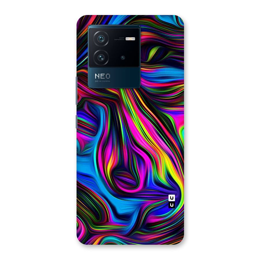 Dark Colorful Oil Abstract Back Case for Vivo iQOO Neo 6 5G
