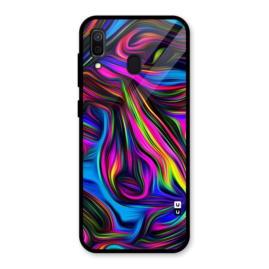 Dark Colorful Oil Abstract Glass Back Case for Galaxy A30