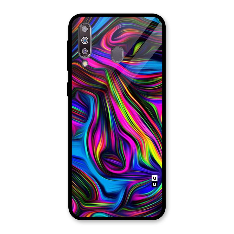 Dark Colorful Oil Abstract Glass Back Case for Galaxy M30