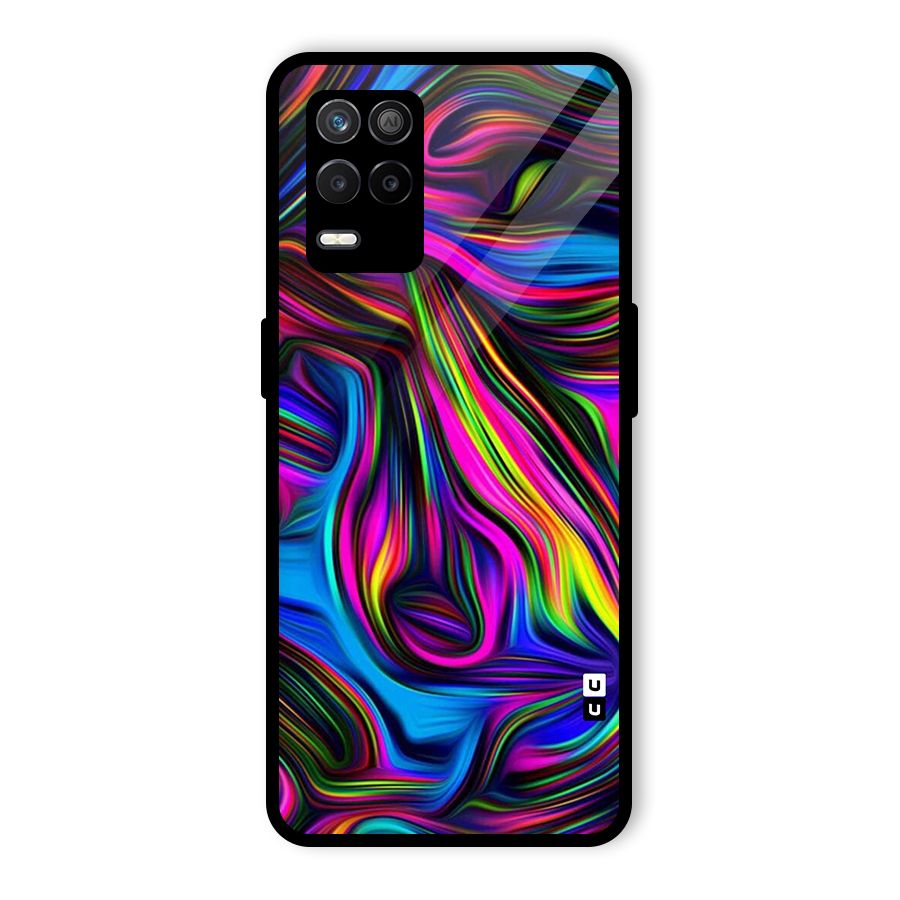 Dark Colorful Oil Abstract Glass Back Case for Realme 8 5G
