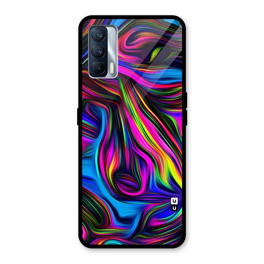 Dark Colorful Oil Abstract Glass Back Case for Realme X7