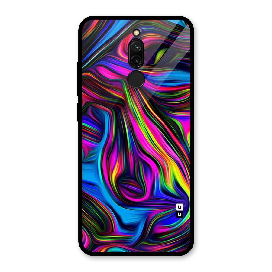 Dark Colorful Oil Abstract Glass Back Case for Redmi 8